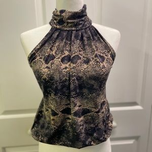 Snake skin halter top